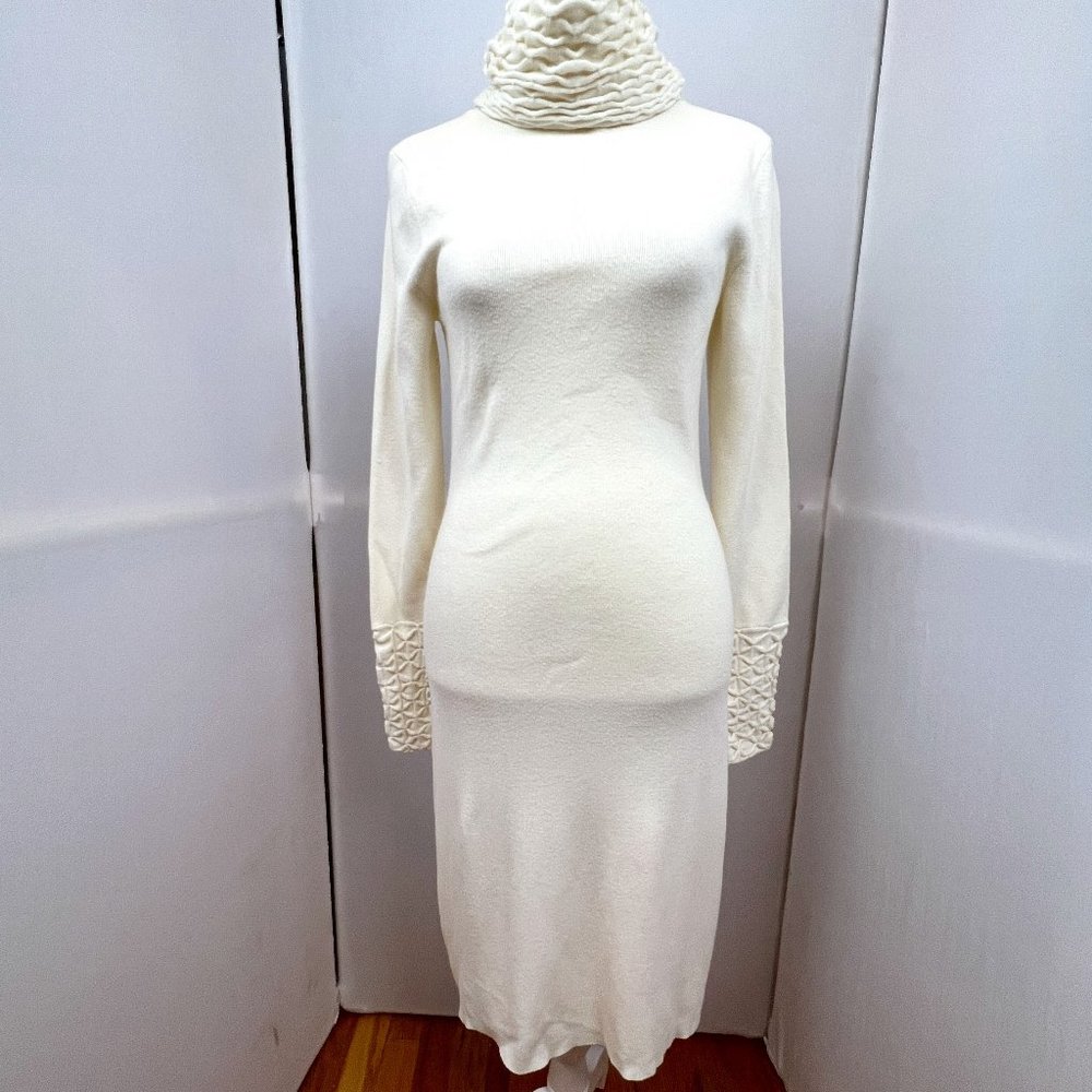 Victoria Secret MODA International Off‎ White Turtleneck Sweater Dress Si…